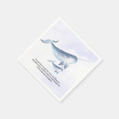 Serviette En Papier Baleine Nautique Mer Bleu Océan Baby shower servie (Coin)