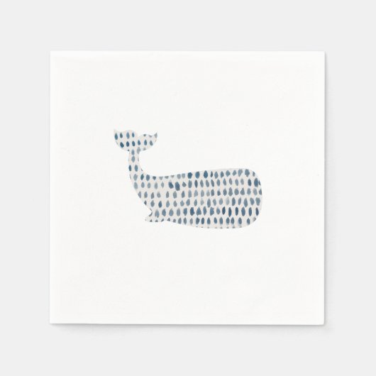 Serviette En Papier Baleine Ocean Pebbles Mer Verre Papier Napkin (Devant)