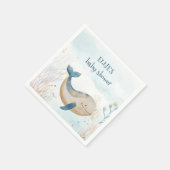 Serviette En Papier Baleine sous le Baby shower Sea Boy (Coin)