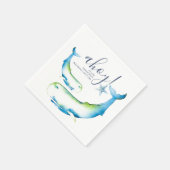 Serviette En Papier Baleines bleues et Starfish Ocean Douche personnal (Coin)