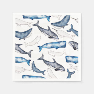 Serviette En Papier Baleines d'eau