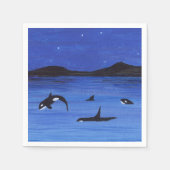 Serviette En Papier Baleines tueuses (Devant)