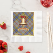 Serviette En Papier Balfour personnalisé Tartan Noël (En situation)