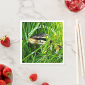 Serviette En Papier Ball Python serpent dans l'herbe (En situation)