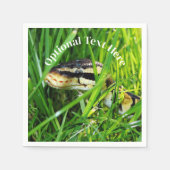 Serviette En Papier Ball Python serpent dans l'herbe (Devant)