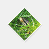 Serviette En Papier Ball Python serpent dans l'herbe (Coin)