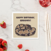 Serviette En Papier Ball Python Snake, Brown et Tan Personnalisé (En situation)