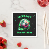 Serviette En Papier Balle de football Anniversaire Papier Napkin (En situation)