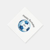 Serviette En Papier Balle de Football bleu Custom Anniversaire (Coin)