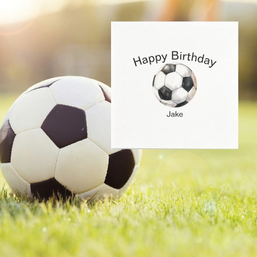 Serviette En Papier Balle de Football Custom Anniversaire