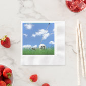 Serviette En Papier balle de golf et club pour 40e anniversaire (En situation)