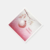 Serviette En Papier Balle de Noël rose Napkin (Coin)