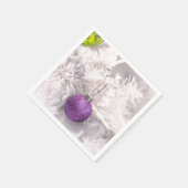 Serviette En Papier Balle de Noël violet solitaire (Coin)