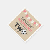 Serviette En Papier Balle de soccer étoile 2e anniversaire (Coin)