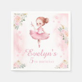 Serviette En Papier Balle rose fille ballerine anniversaire serviettes (Devant)