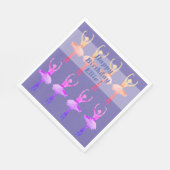 Serviette En Papier Ballerina Aquarelle Art (Coin)