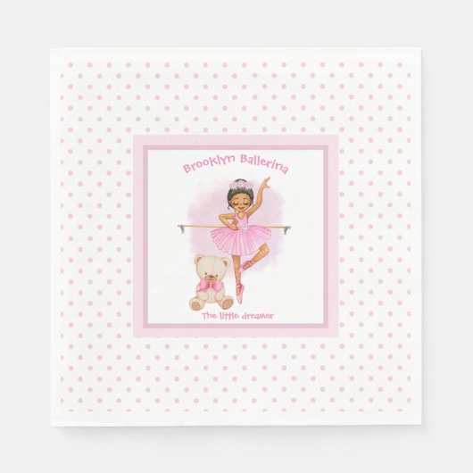 Serviette En Papier Ballerina Baby Pink (Devant)