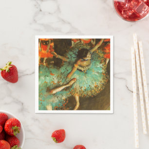 Serviette En Papier Ballerina Dance Green Dancer Edger Degas Peinture
