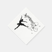 Serviette En Papier Ballerina Dancing with Music Notes (Coin)