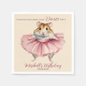 Serviette En Papier Ballerina Hamster Girls Birthday Dance Party (Devant)