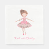 Serviette En Papier Ballerina rose mignonne danseuse (Devant)