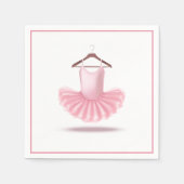 Serviette En Papier Ballerina Tutu Ballet rose Élégant Glam Girly (Devant)