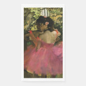 Serviette En Papier Ballerinas en rose par Edgar Degas (Devant)