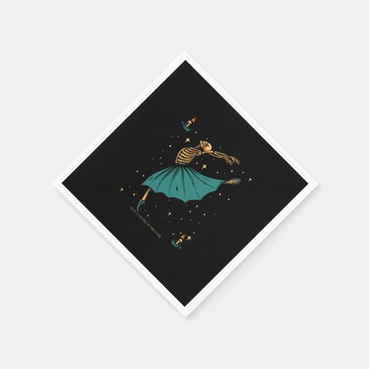 Serviette En Papier ballerine squelette danser avec lumière à la bougi (Coin)
