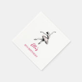 Serviette En Papier Ballet Ballerina Fille de fête d'anniversaire (Coin)
