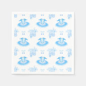 Serviette En Papier Ballet bleu Anniversaire Chaussures Tutu & Pointe (Devant)