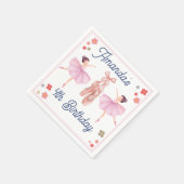 Serviette En Papier Ballet Cute Pastel Ballerina Anniversaire (Coin)