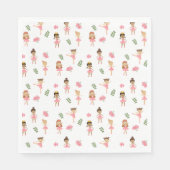 Serviette En Papier Ballet Pink Ballerinas Motif dansant (Devant)
