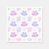 Serviette En Papier Ballet rose et violet Anniversaire Chaussures Tutu (Devant)