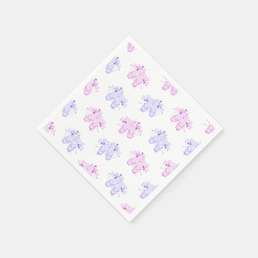 Serviette En Papier Ballet rose et violet Anniversaire Pointe Chaussur (Coin)