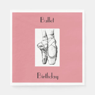 Serviette En Papier Ballet rose Papier d'anniversaire serviettes
