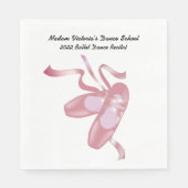 Serviette En Papier Ballet Rose Toe Chaussures Danse Réception (Devant)