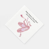 Serviette En Papier Ballet Rose Toe Chaussures Danse Réception (Coin)