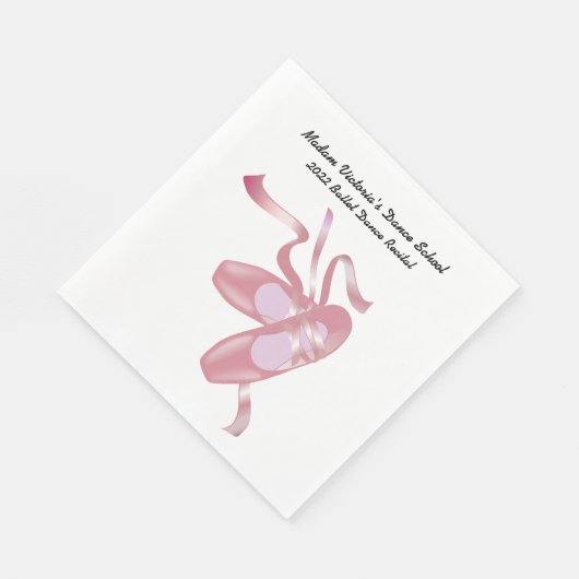 Serviette En Papier Ballet Rose Toe Chaussures Danse Réception (Coin)
