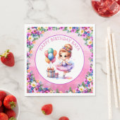 Serviette En Papier Ballet Thématique Fête d'anniversaire de la fille (En situation)