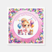 Serviette En Papier Ballet Thématique Fête d'anniversaire de la fille (Devant)