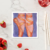 SERVIETTE EN PAPIER BALLET TOE CHAUSSURES PAPIER NAPKINS (En situation)