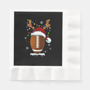 Serviette En Papier Ballon de Football de Noël Santa Lumières Drôle Ga