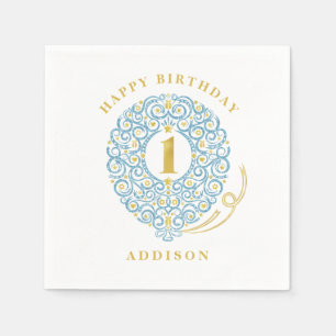 Serviette En Papier Ballon Élégant en Faux Papier Aluminium Dentelle p