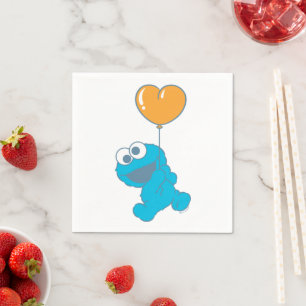 Serviette En Papier Ballon en forme de cœur de Monstre de Cookie