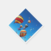 Serviette En Papier Ballons à air chaud Ciel bleu (Coin)