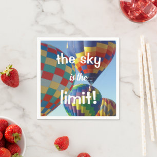 Serviette En Papier Ballons à air chaud coloré "Le ciel est la limite!