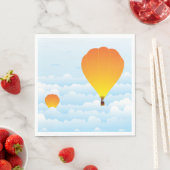 Serviette En Papier Ballons À Air Chaud Dans Les Nuages Serviettes (En situation)