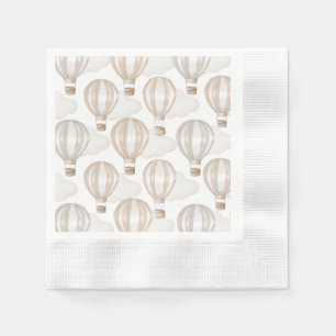 Serviette En Papier Ballons à Air Chaud pour Baby Shower Genre Neutre