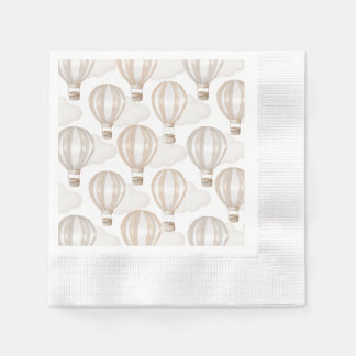 Serviette En Papier Ballons à Air Chaud pour Baby Shower Genre Neutre