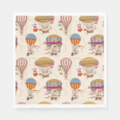 Serviette En Papier Ballons à air chaud rayé (Devant)